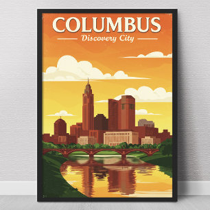Póster Columbus vintage