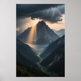 Póster Columna vertebral iluminada por el sol