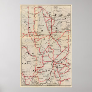 Póster Colusa, Yolo, Napa, Butte, Yuba, Sutter, Solano