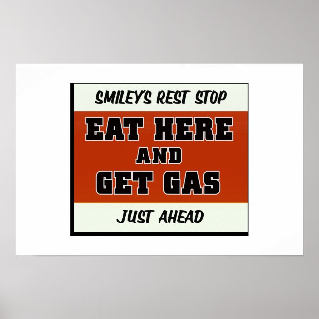 Póster Coma aquí y consigue gas (Frente)