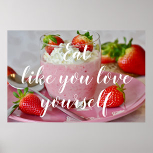 Póster Coma como te quieres a ti mismo // Smoothie de fre