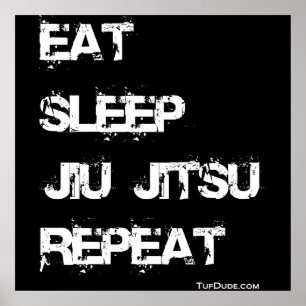 Póster Coma el poster de la repetición de Jiu Jitsu del