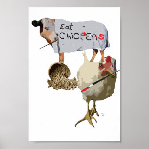 Póster Coma el poster de los garbanzos