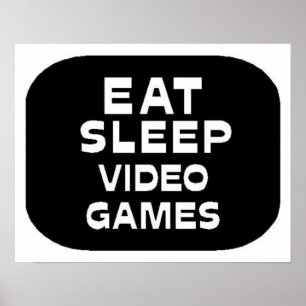 Póster Coma los videojuegos del sueño