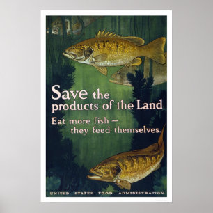 Póster Coma más poster 1917 de los pescados