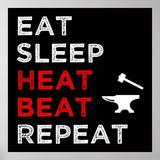 Póster Coma Sleep Heat Beat Repetir (Frente)