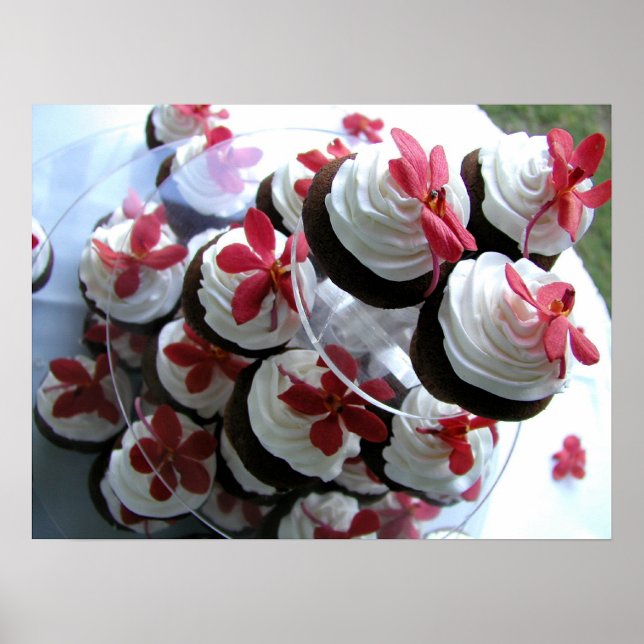 Póster Coma tus pasteles de copa (Frente)