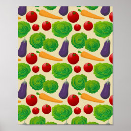 Póster Coma tus vegetales