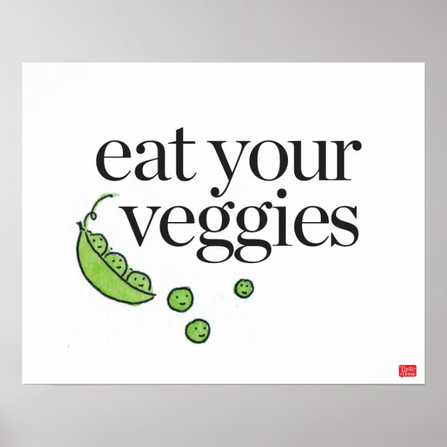 Póster Coma tus verduras (Frente)