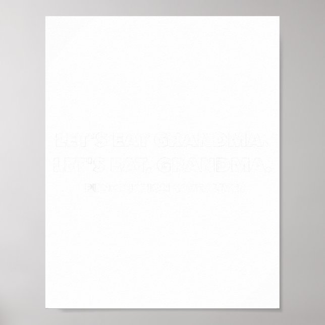 Póster Comamos a la abuela Ilustración de puntuación para (Frente)