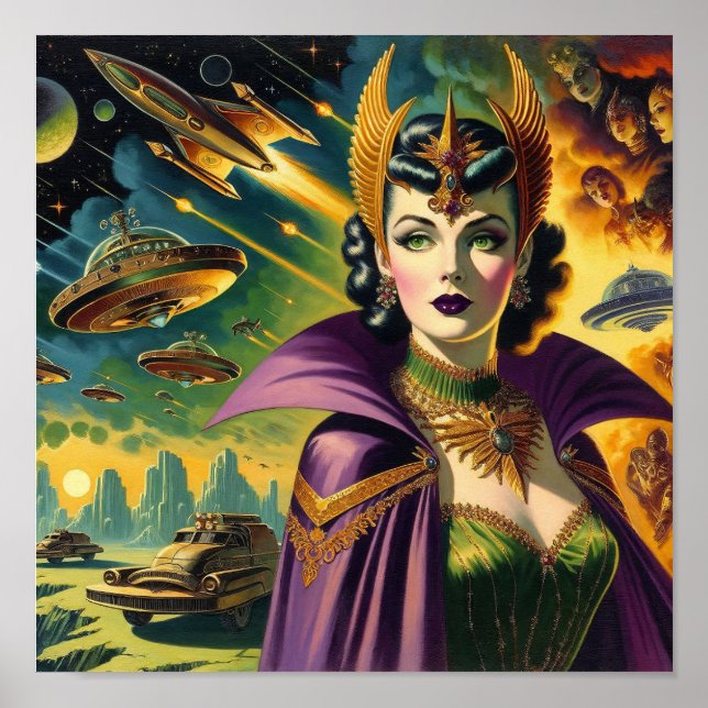 Póster Comandante Espacial Retro (Frente)