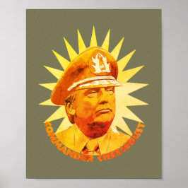 Póster Comandante fascista en Queso
