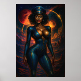 Póster Comandante Gail Kween | Glamour de Ciencia Ficción