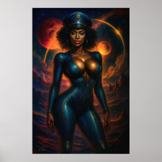 Póster Comandante Gail Kween | Glamour de Ciencia Ficción