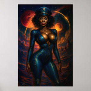 Póster Comandante Gail Kween Glamour de la ciencia ficc
