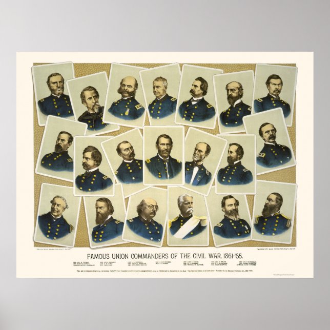 Póster Comandantes sindicales famosos 1884 (Frente)