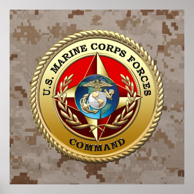 Póster Comando de las Fuerzas del Cuerpo de Marines de lo (Frente)
