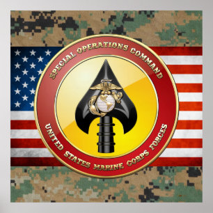 Póster Comando de operaciones especiales del USMC