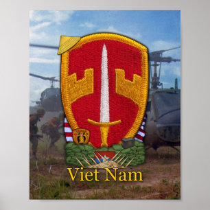 Póster Comando militar Vietnam MACV de la ayuda