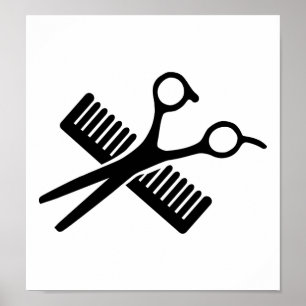 Póster Comb & Scissors