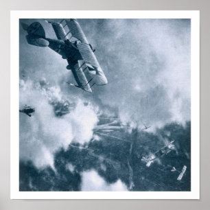 Póster Combate aéreo en el frente occidental, Primera Gue
