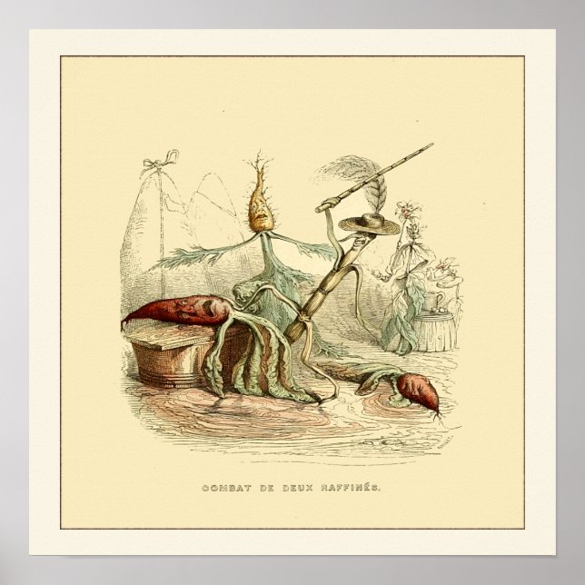 Póster Combate de Deux Raffines por JJ Garland (Frente)