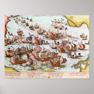 Póster Combate naval