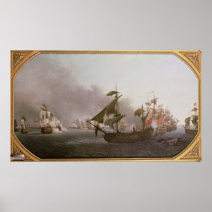 Póster Combate naval en la isla de Granada