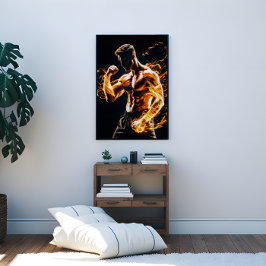 Póster Combatiente de artes marciales mixtas