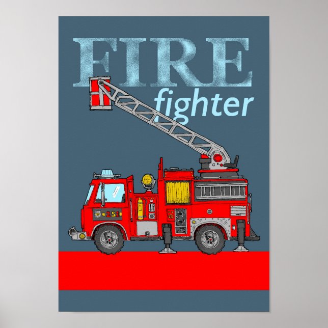 Póster Combatiente de incendios (Frente)