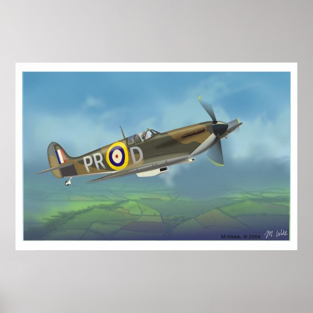 Póster Combatiente de Spitfire (Frente)