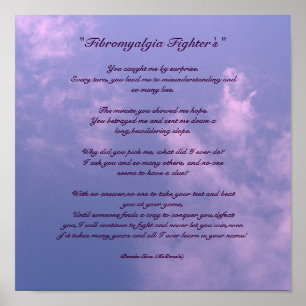Póster "Combatiente del Fibromyalgia", poster del poema