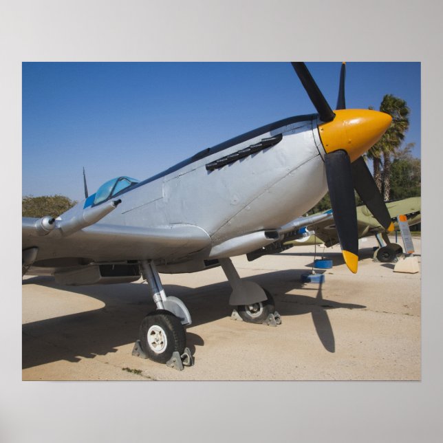 Póster Combatiente Spitfire de construcción británica (Frente)