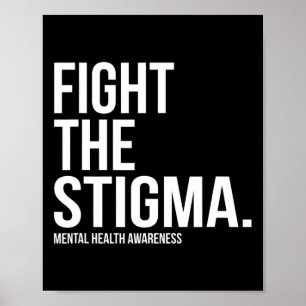Póster Combatir el Estigma Conciencia sobre Salud Mental