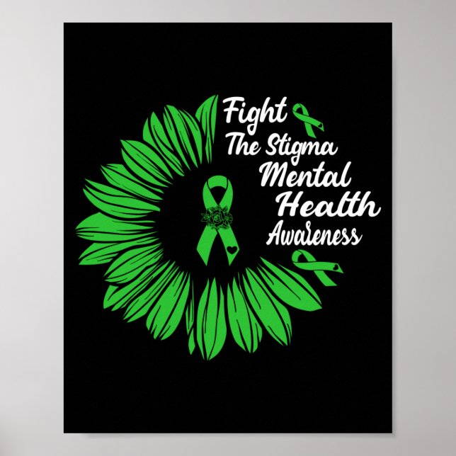 Póster Combatir el estigma _ mes de concienciación sobre  (Frente)