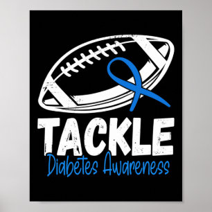 Póster Combatir la Diabética Azul Diabetes Tipo 1 Guerra 