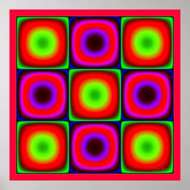 Póster Combinación de colores de parpadeo (Frente)