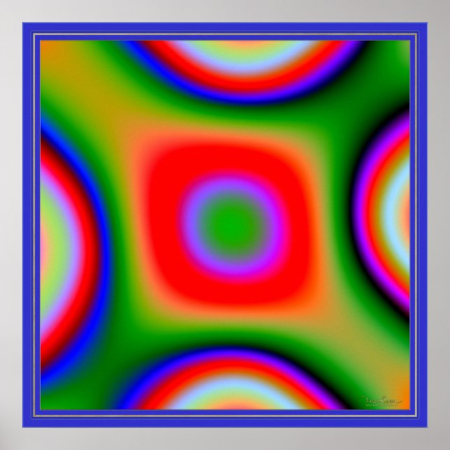 Póster Combinación de colores pulsante (Frente)