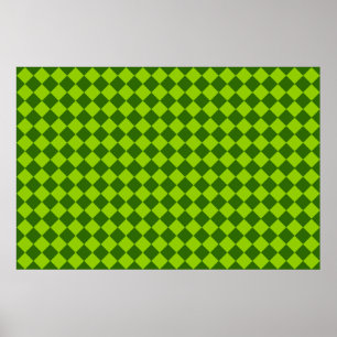 Póster Combinación Verde Patrón de Diamante por STaylor