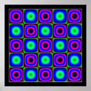 Póster Combinaciones de colores de guiñada