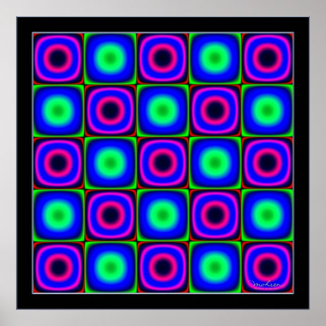 Póster Combinaciones de colores de guiñada (Frente)