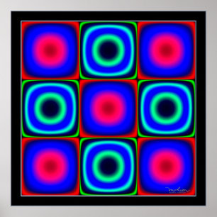 Póster Combinaciones de colores de parpadeo