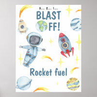 Combustible de cohete de cumpleaños espacial astro