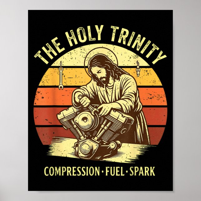Póster Combustible de compresión de la Santísima Trinidad (Frente)