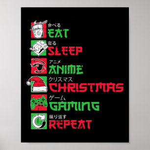 Póster Come Anime Juego Navidad Pijama X-mas Holi