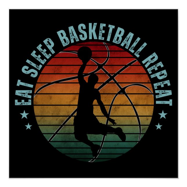 PÓSTER COME BALONCESTO DUERME REPITE (Anverso)