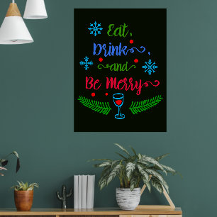 Póster Come, Bebe y Alégrate, Navidad, ZSSPG