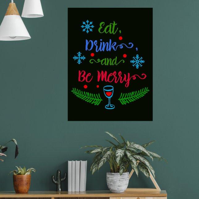 Póster Come, Bebe y Alégrate, Navidad, ZSSPG (Salón 1)