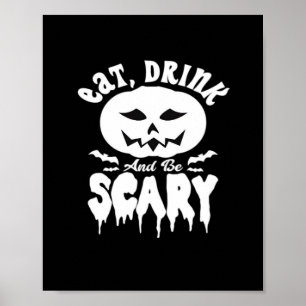 Póster Come Bebe Y Sé Espantoso Halloween Retro Clásico