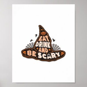 Póster Come Bebe Y Sé Sombrero De Bruja Espantoso Estétic